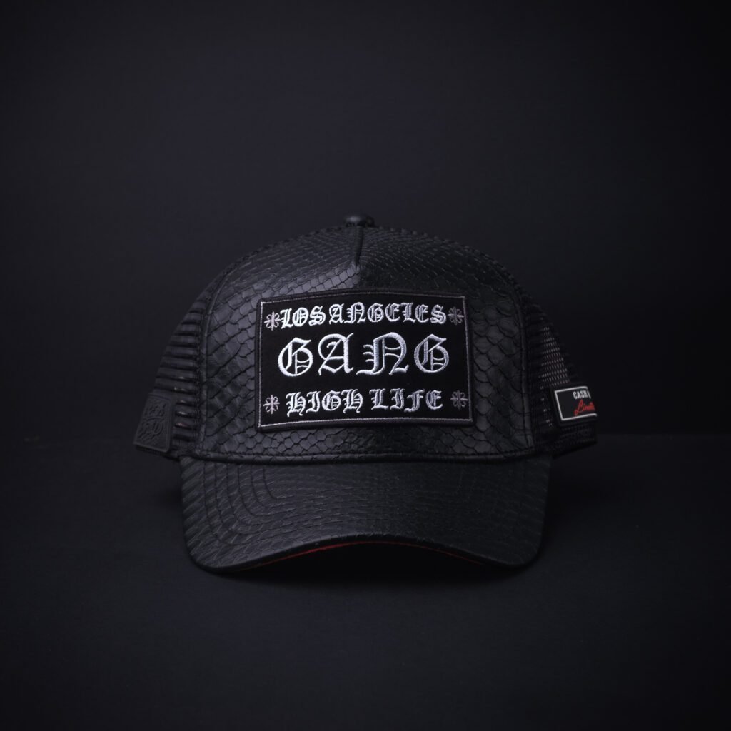 Gorra Cash Only Los Angeles Negra En  Piel