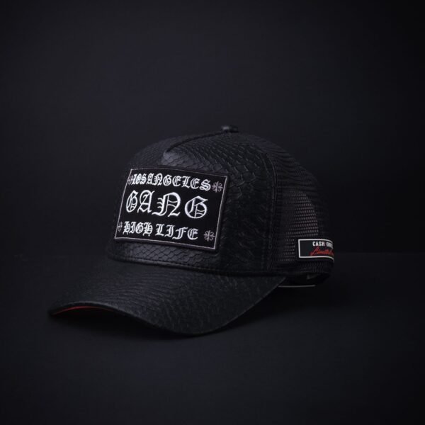 Gorra Cash Only Los Angeles Negra En  Piel