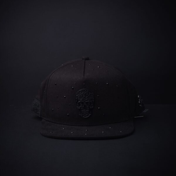 Gorra Cash Only Calavera Negra con Piedras