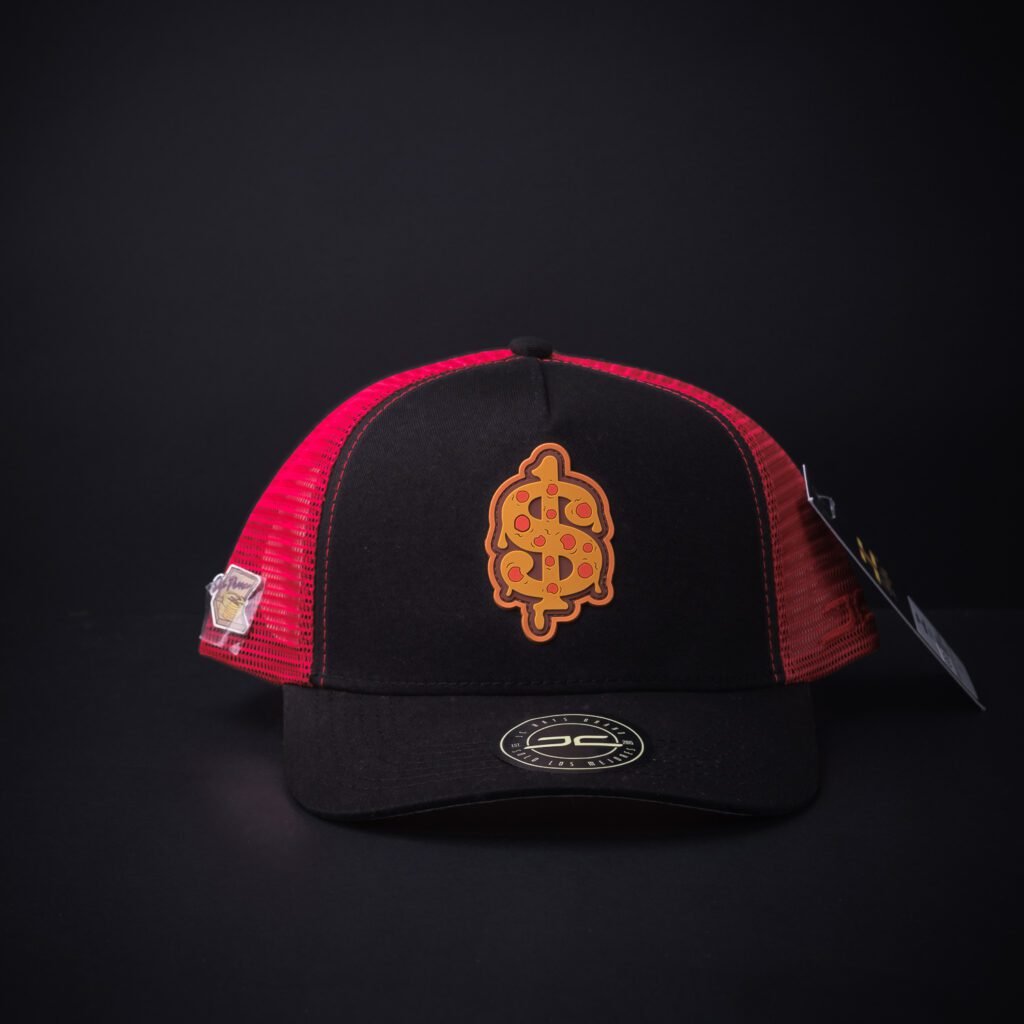 Gorra Jc Hats Pizza Food Money Negra Con Rojo Certificado De Autenticidad
