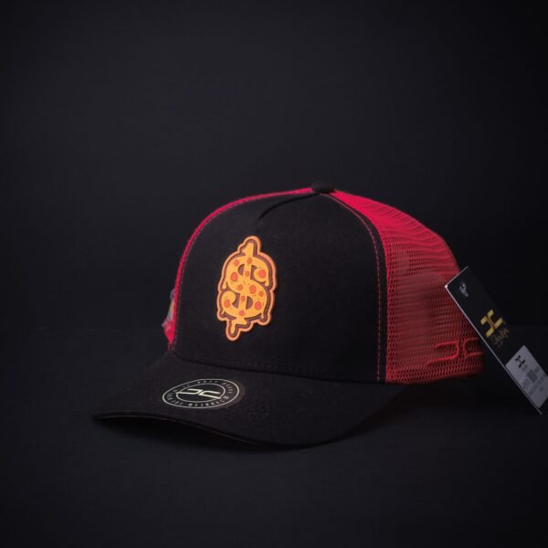 Gorra Jc Hats Pizza Food Money Negra Con Rojo Certificado De Autenticidad