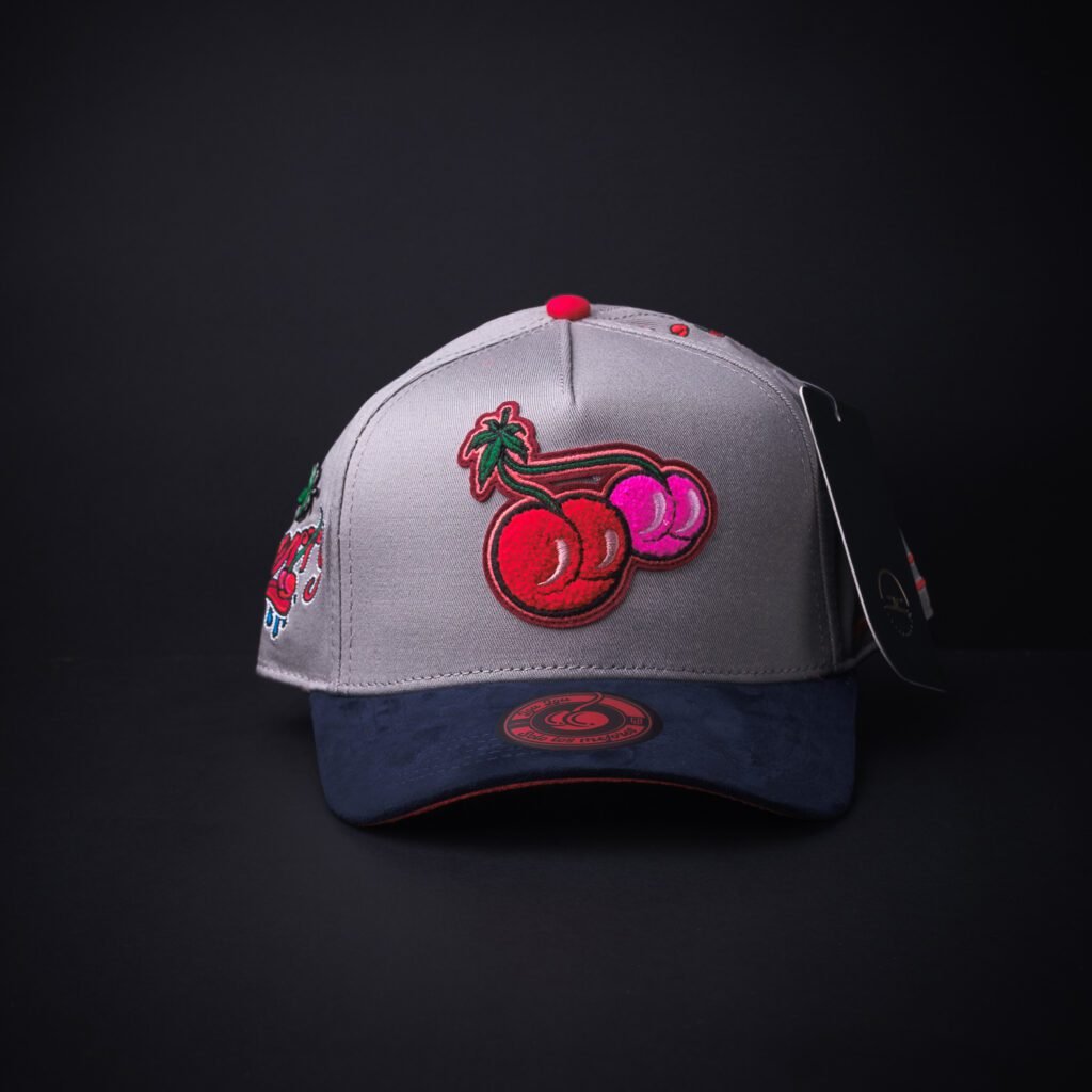 Gorra Jc Hats X Gabito Ballesteros Cherry  Gris Claro Certificado De Autenticidad