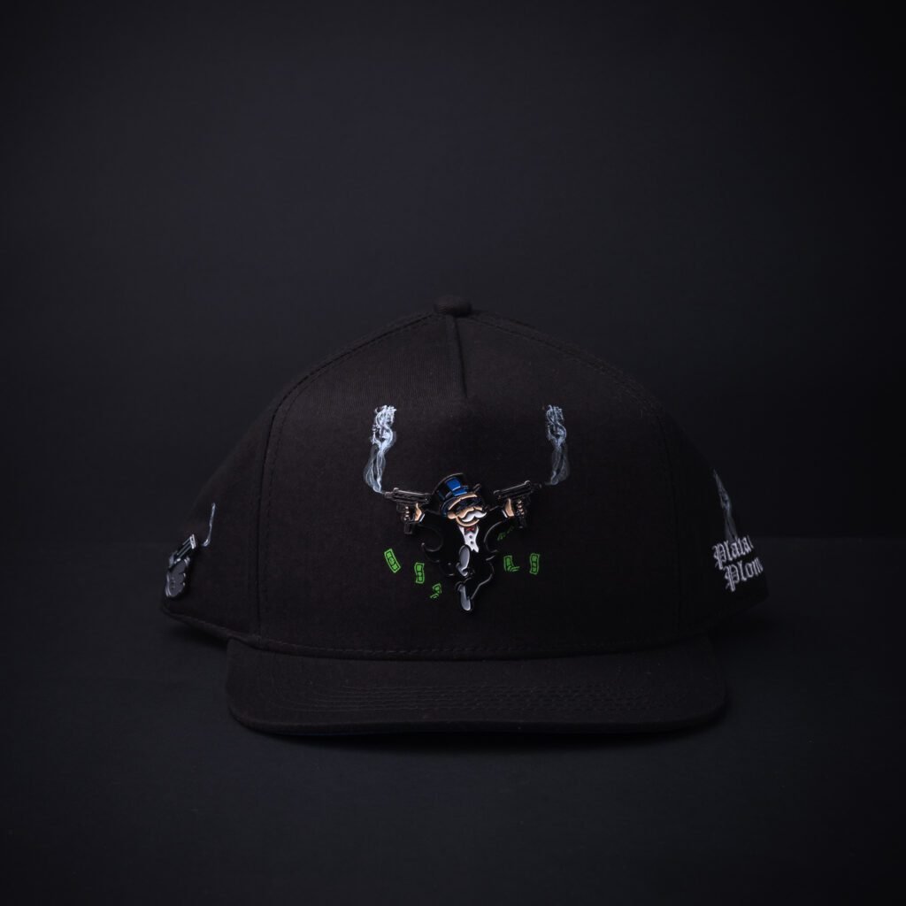 Gorra Cash Only Monopoly Placa Metálica Dinero Blac
