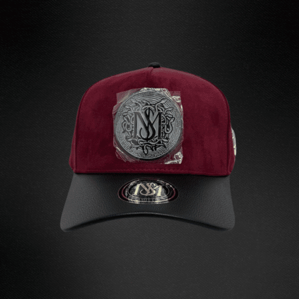 Gorra Mr Kash Don Look At Me Guinda Gamuza