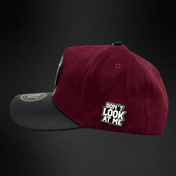 Gorra Mr Kash Don Look At Me Guinda Gamuza