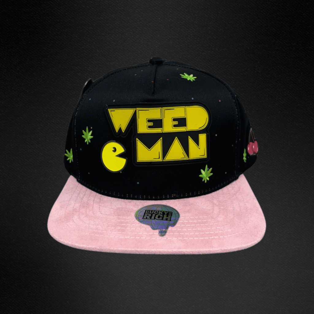 Gorra Mr Kash Weed Man Negro/Rosa