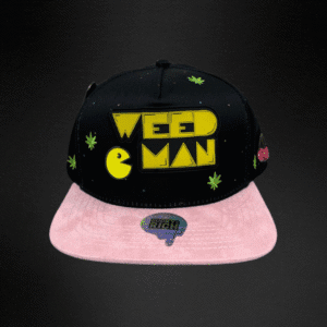 169 Gorra Mr Kash Weed Man Negro/Rosa