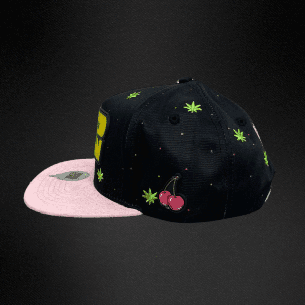 Gorra Mr Kash Weed Man Negro/Rosa