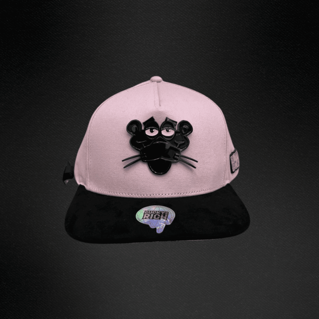 Gorra Mr Kash Pink Panther Kash  Gamuza Rosa/Negro