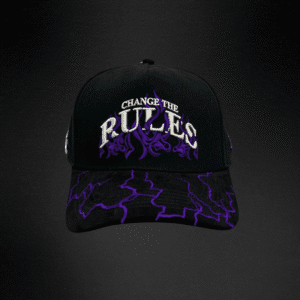 26 Gorra Cash Only Change The Rules Negro/Morada