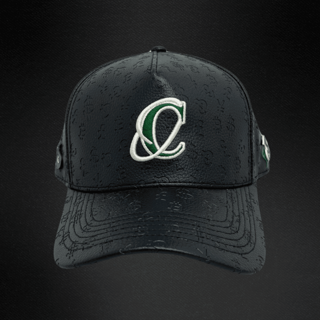 Gorra Cash Only Leather Piel Negra
