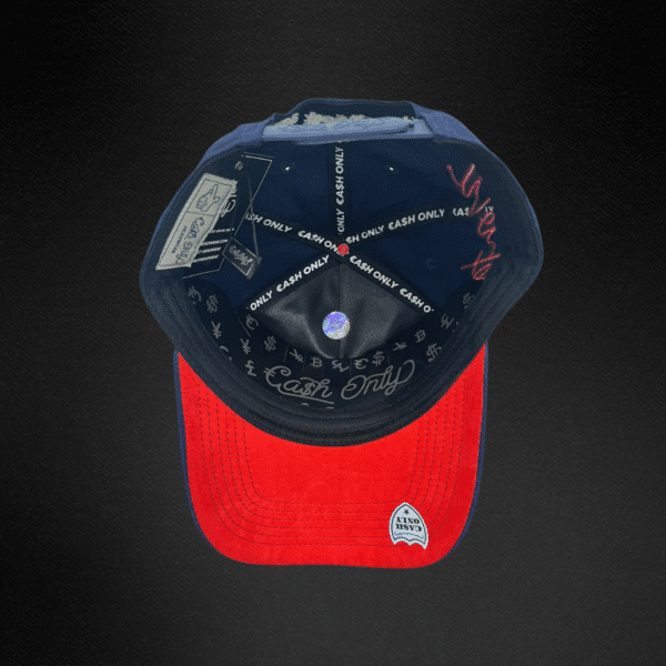 Gorra Cash Only Mc Pato Plata o Plomo Piedras Azul