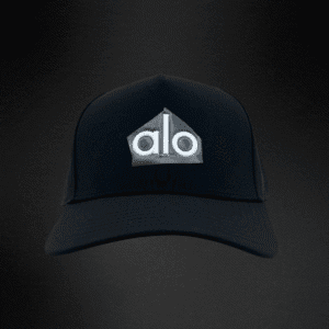 5 Gorra Alo Yoga Negra Letras Blancas