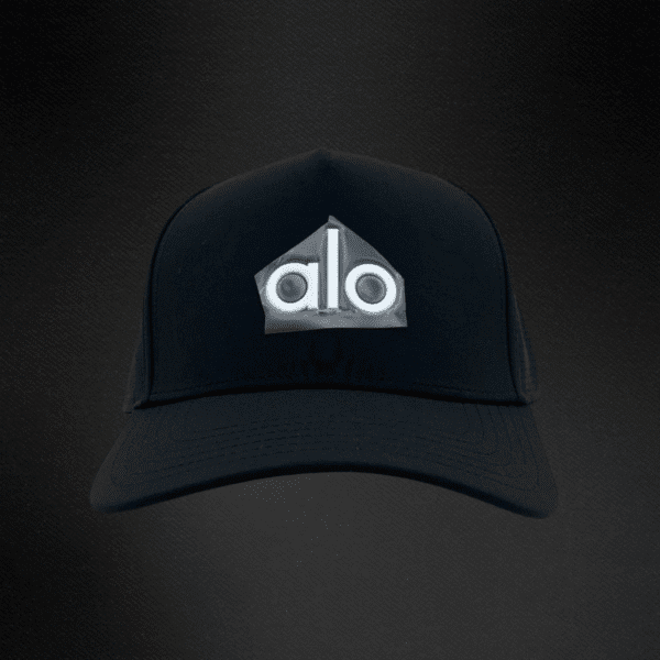 Gorra Alo Yoga Negra Letras Blancas