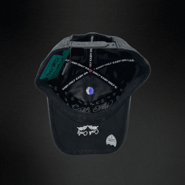 Gorra Cash Only Leather Piel Negra