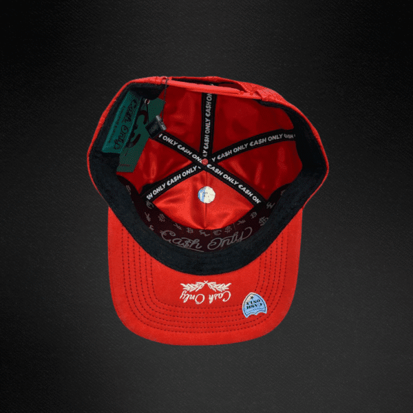 Gorra Cash Only Roja Logo C Plana