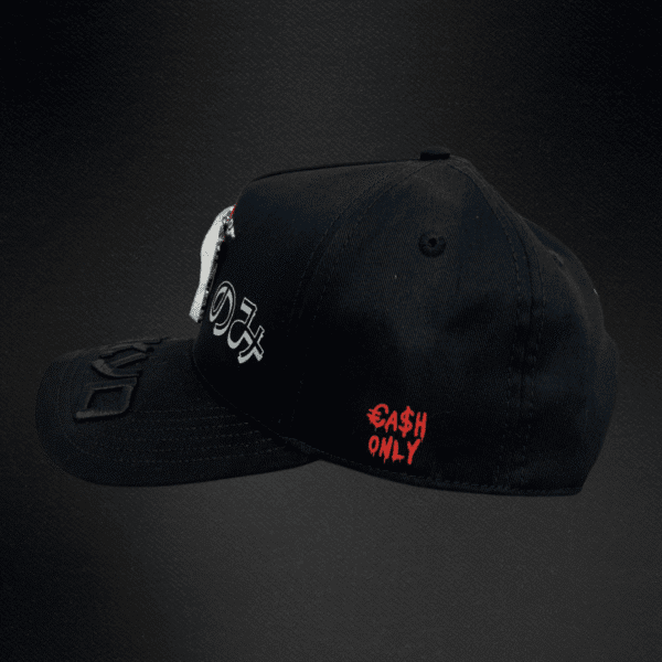 Gorra Cash Only Lucky Cat Negro Curve