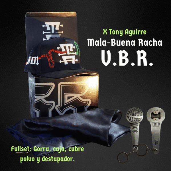 Gorra Toto Caps x Tony Aguirre Mala-Buena Racha Negra Full Set