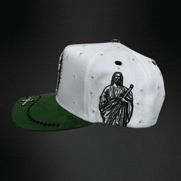 Gorra Bigg Boss San Judas Tadeo Blanco/Verde