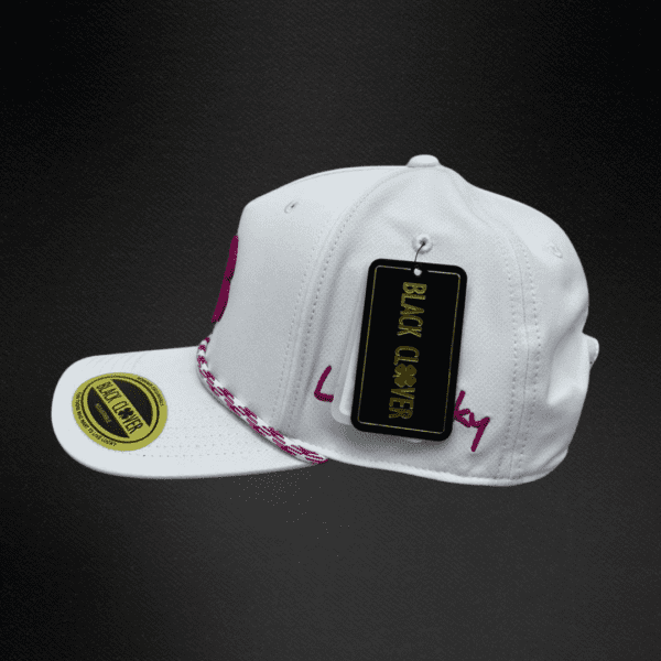 Gorra Black Clover Rope 10 Blanca/Trebol Rosa