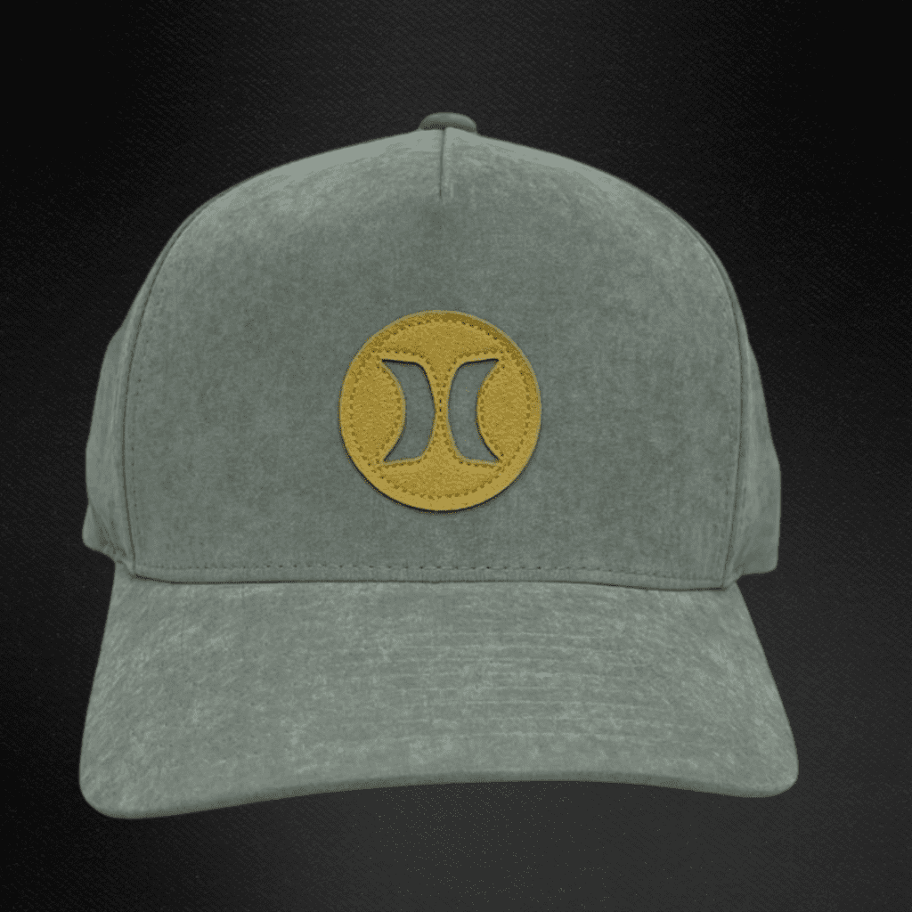 Gorra Hurley Gris/Logotipo Dorado