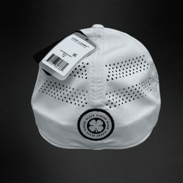 Gorra Black Clover Color Blanco C/Trébol Negro Talla S/M