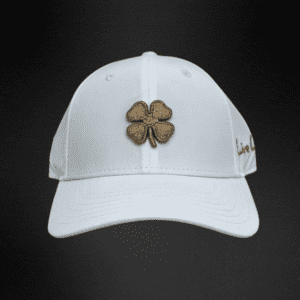 Gorra Black Clover Hollywood 1 En Color Blanco Con Trébol Dorado en 3D