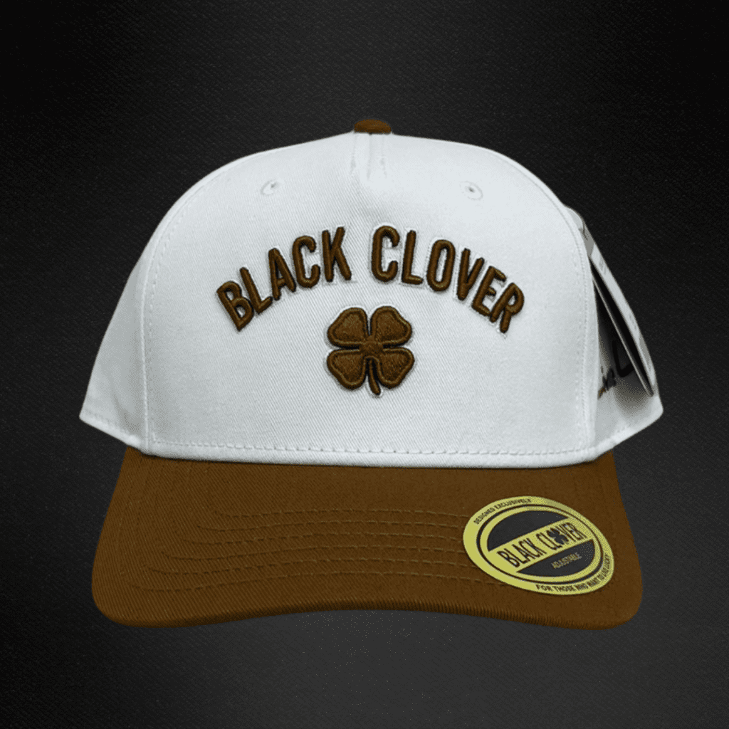 Gorra Black Clover Timeless Blanca/Bordado Cafe