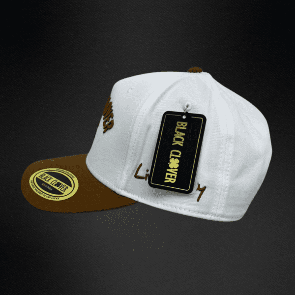 Gorra Black Clover Timeless Blanca/Bordado Cafe